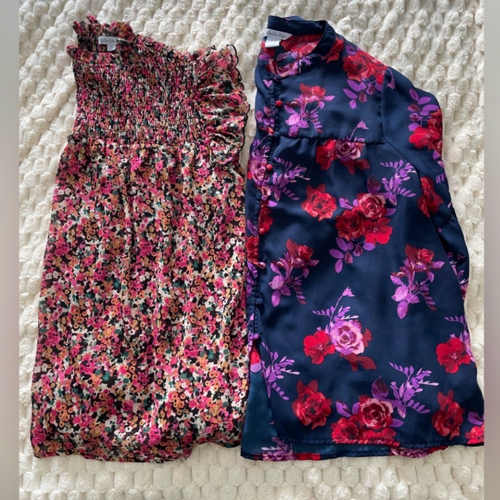 Ophelia Roe sheer Floral tops in Pink and Purple Women’s size XL
